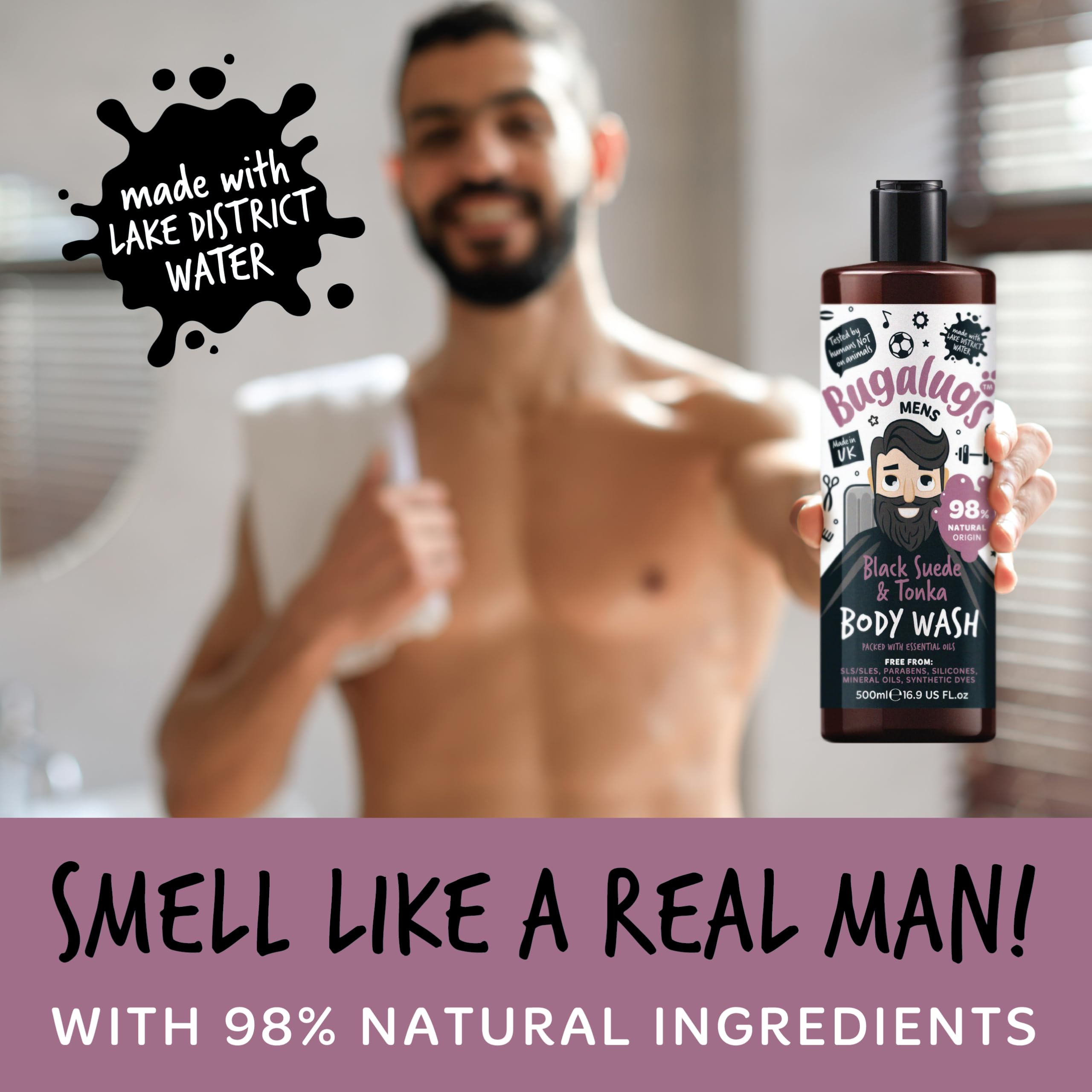 BUGALUGS Mens Shower Gel 500ml - Image 4