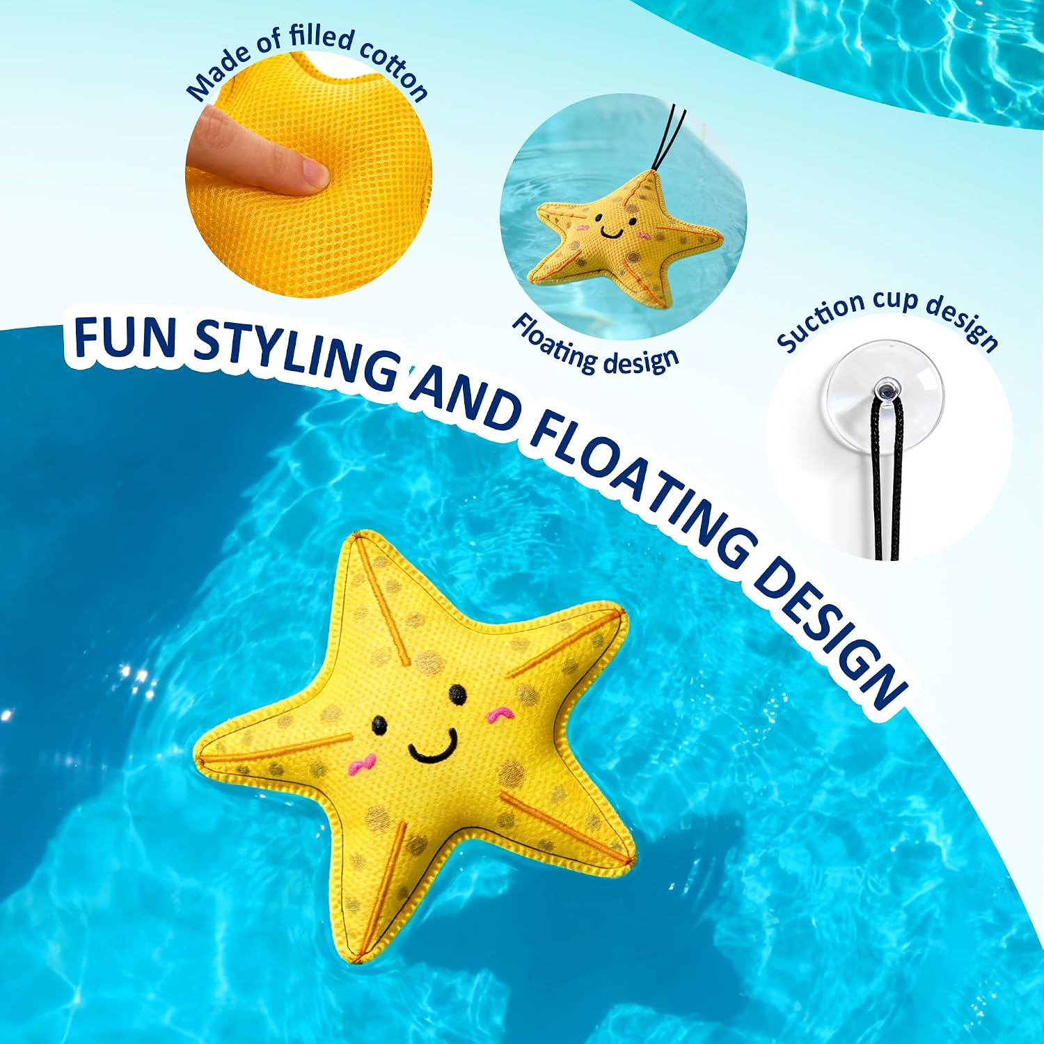 Hot Tub Scum Absorber, Upgrade Reusable Starfish Hot Tub Absorber Accessories Sponge for Spa & Pool Cleaner, Hot Tub Oil Absorbing Keeps Water Clean