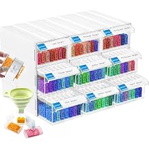 ARTDOT Diamond Painting Storage Containers 9 Pieces Stackable Craft Storage Containers 315 Compartments Individual Containers for Diamond Art Beads Nails Pills Rhinestones Seeds