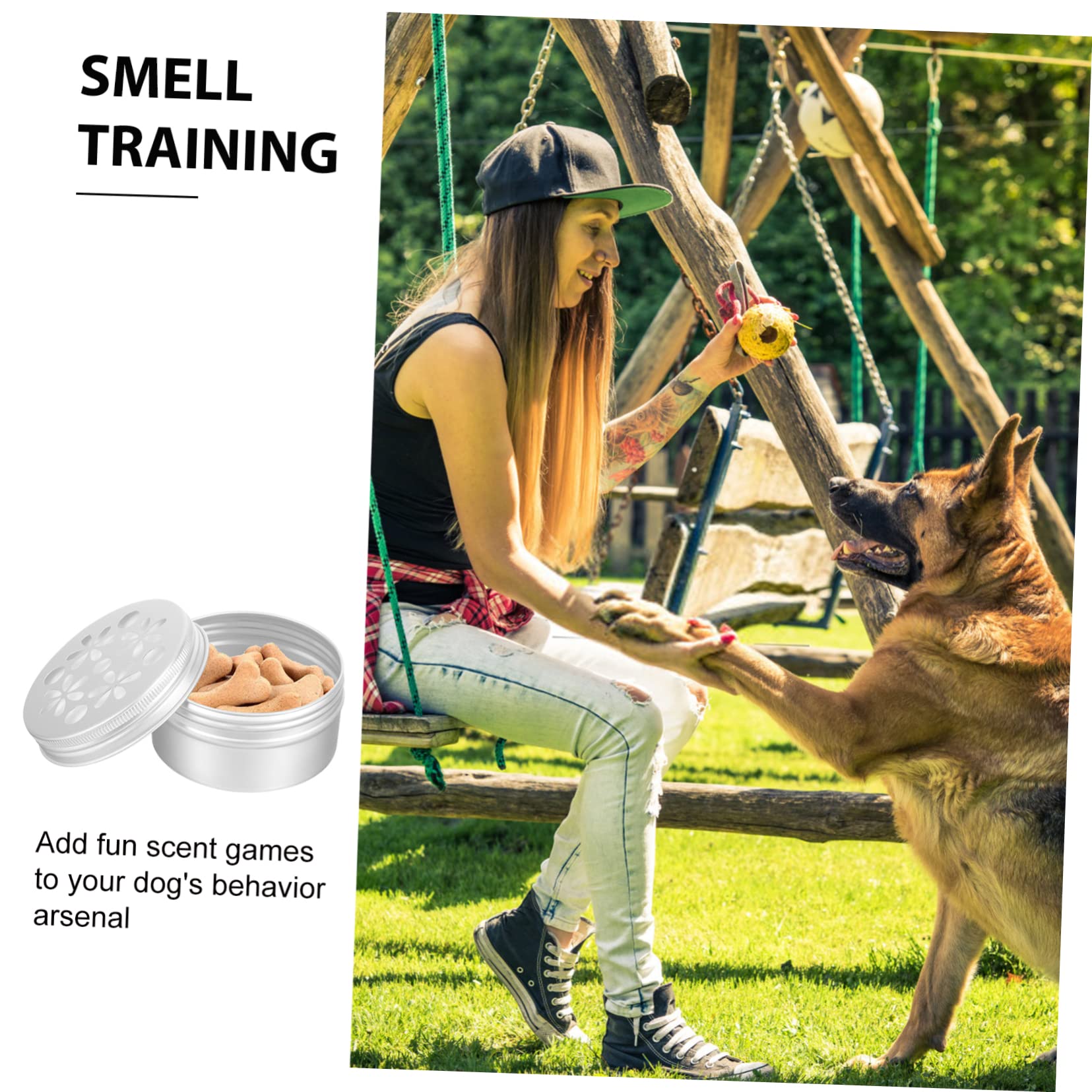 SUPVOX 30 Piezas Caja olores para adiestramiento canino Recipiente Redondo con Tapa Herramienta Entrenamiento Olor xherramienta Kit Entrenamiento para Perros Titular Aroma