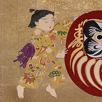 掛け軸　獅子舞　共箱付き。。。 掛け軸 獅子舞 共箱付き。。。