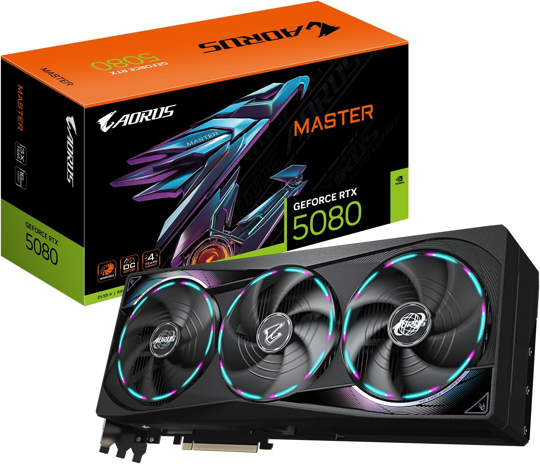 Gigabyte AORUS GeForce RTX 5080 MASTER 16G Graphics Card - 16GB GDDR7