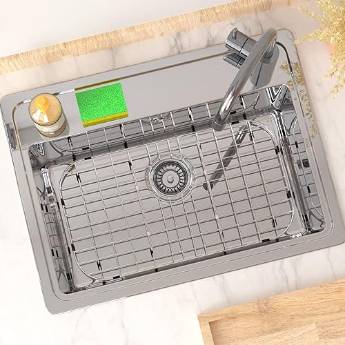 Miniatura 6 de Rejilla para fregadero y fregadero, protector de fregadero para cocina, protector de fregadero, rejilla inferior, orificio de drenaje trasero con