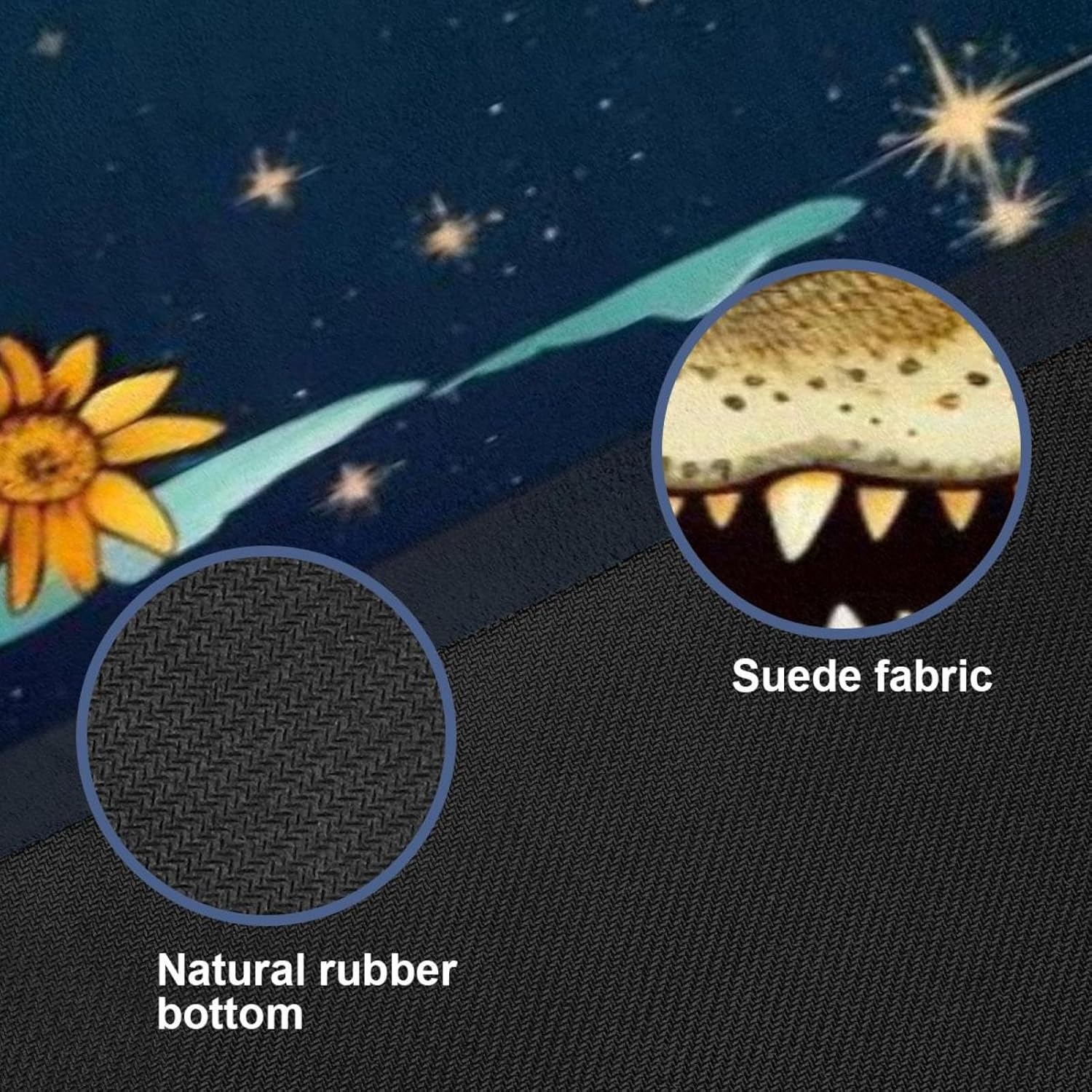 Yoga Towel, Crocodile Star Sunflower Non Slip Sweat Absorbent Hot Yoga Mat Towel for Hot Yoga, Pilates and Fitness - 72.8" x 26.8"