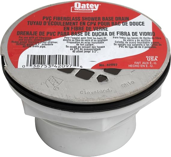 Oatey 2 in. 101 PS PVC Solvent Weld Shower Drain with Stainless Steel Strainer