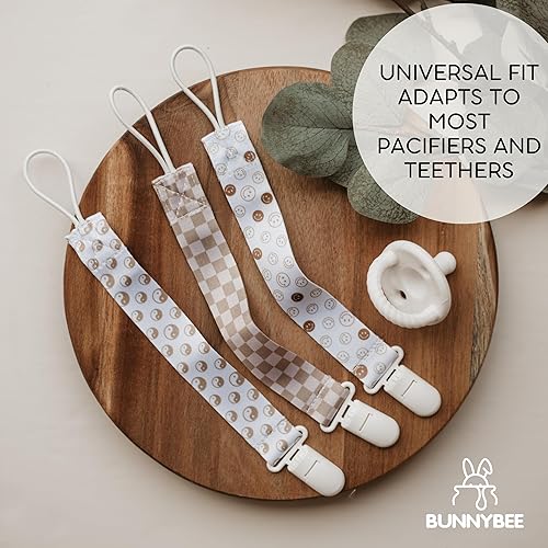 Miniatura 4 de BUNNYBEE Juego de pinzas para chupete con diseño floral de campo, paquete de 6 soportes para chupón, soporte para juguetes, lindos mordedores estilo