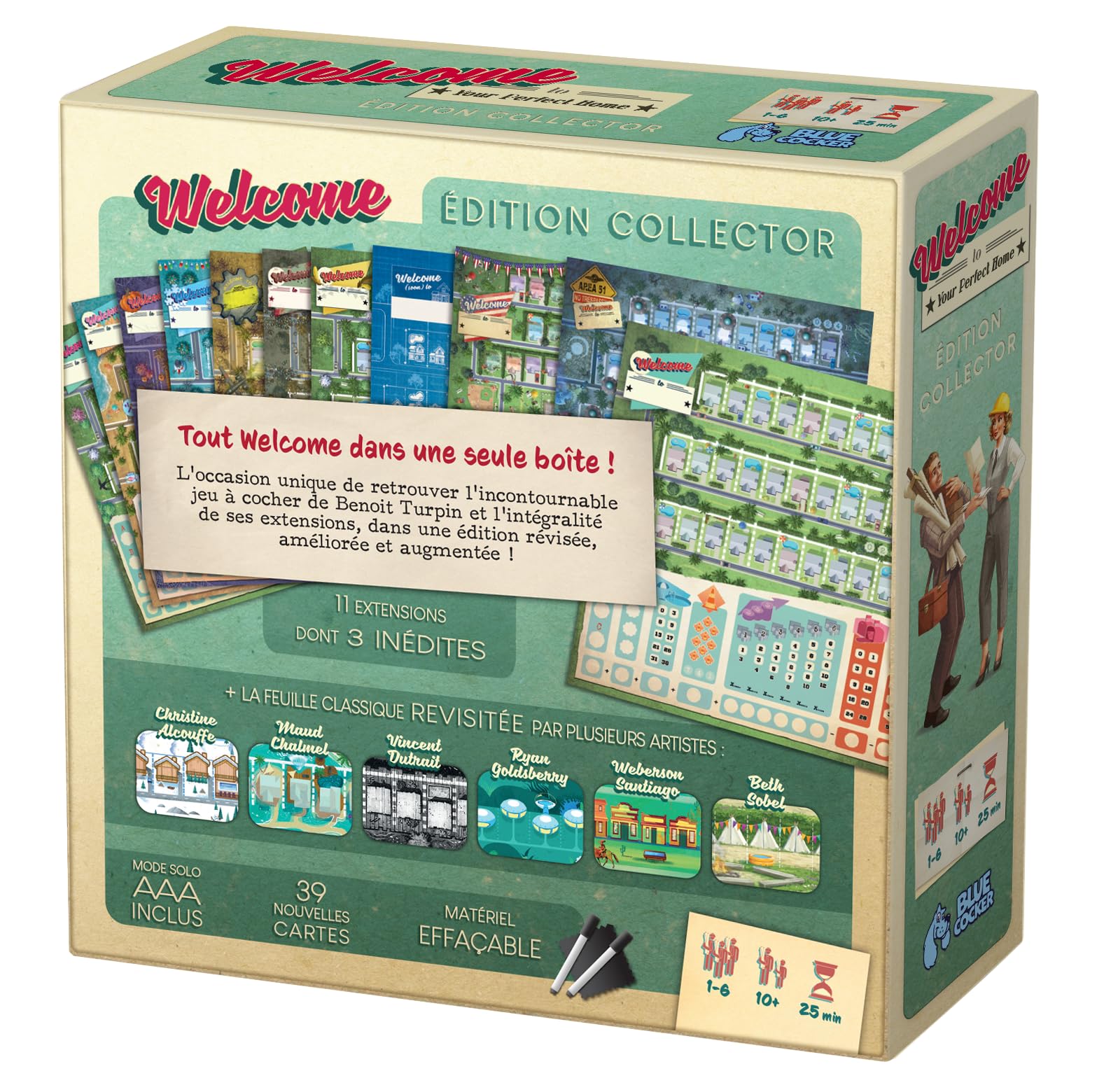 Blackrock Games Welcome - Jeu de société - à partir de 10 Ans - 1 à 6 Joueurs - Jeu Rapide et Tactique- Edition Collector - inclut Les Extensions - en Famille - Entre Amis Version Française