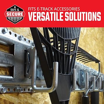 Snap-Loc E-Track Multi-Purpose J-Hook 2 Inch Hanger 2-Pack, Logistic Tie-Down for Pickups, Trucks, Trailers