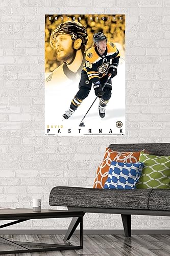 Miniatura 2 de Trends International NHL Boston Bruins - Póster de pared de David Pastrnák 19, 22.375 x 34 pulgadas, versión premium sin marco