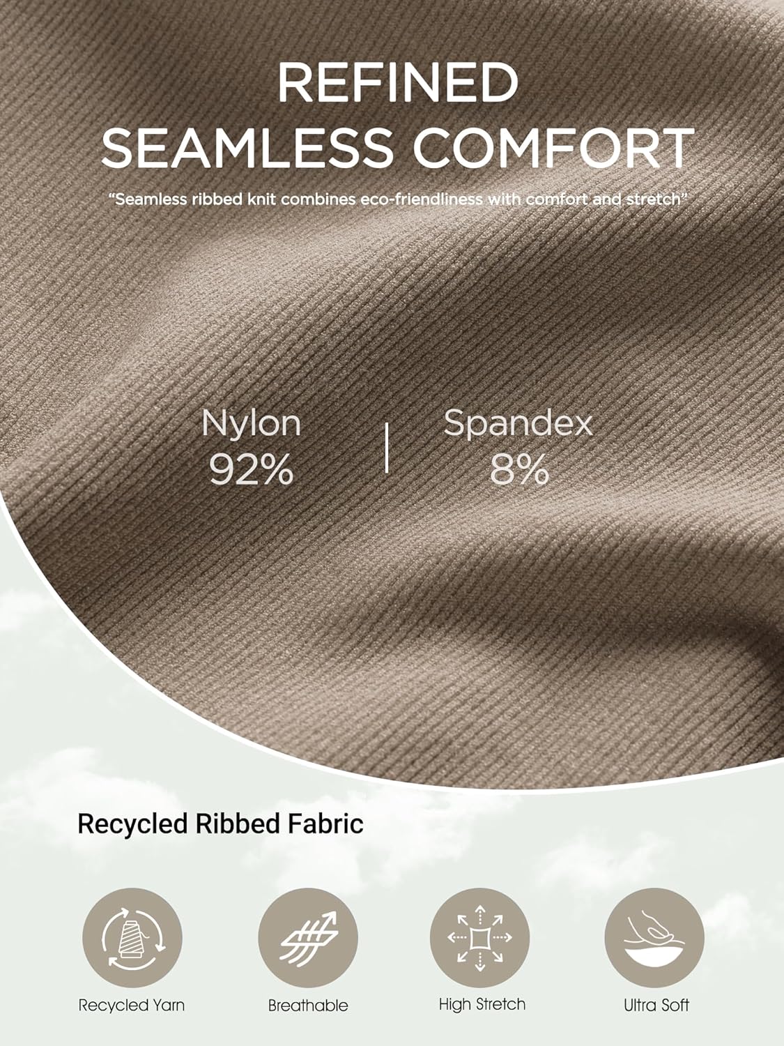 ODODOS Women's Seamless Crop Tank Top – Double Strap Rib-Knit Soft Lightweight Camisole for Yoga, Workout & Everyday Wear - Image 6