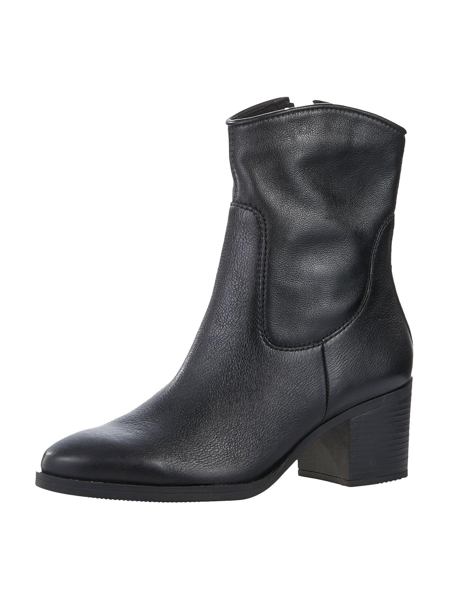 MARCO TOZZI Ladies Leather Zip Up Ankle Boots, black, 8 UK