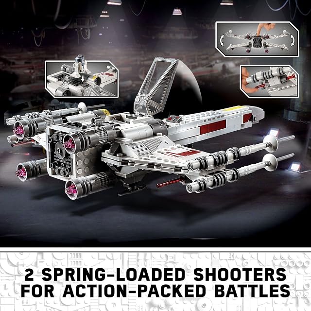 Foto 4 de 7 de LEGO Star Wars Luke Skywalker’s X-Wing Fighter 75301 Awesome Toy Building Kit for Kids, New 2021 (474 Pieces)