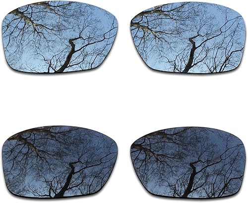 2pares polarizadas lente de repuesto para Oakley Hijinx negro y plateado chapado en cromo