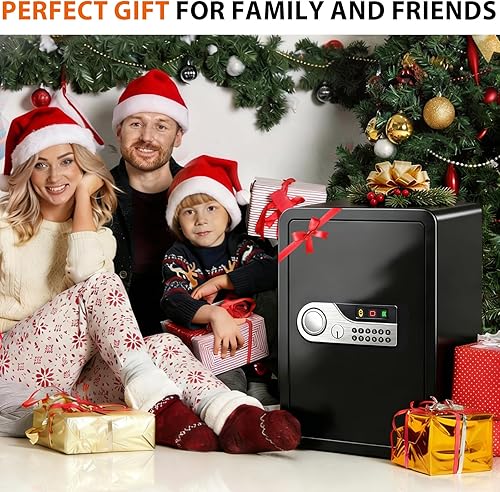 Miniatura 2 de Caja de seguridad digital con bloqueo de teclado, 1.8 pies cúbicos, 17.72 x 13.78 x 12.99 pulgadas, negro