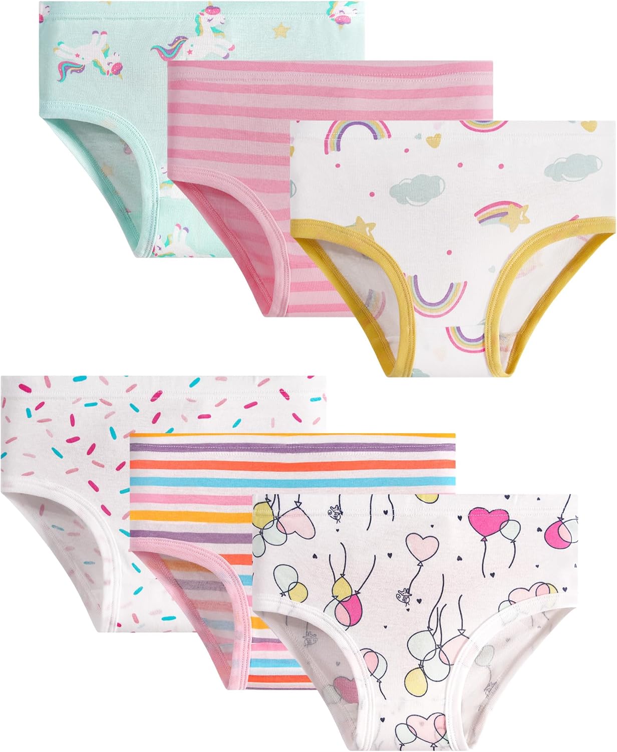 Tphon Little Girls Underwear Toddler Underwear Girls Panties Big Kids Undies Soft 100% Cotton