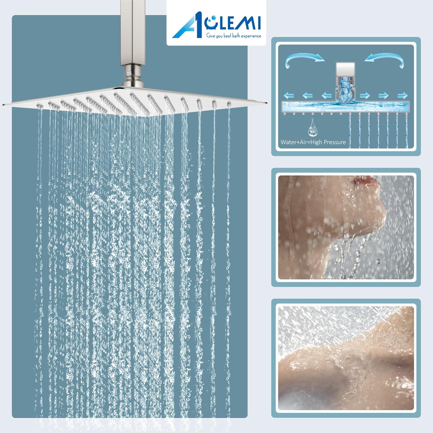 🛒 Flash Sale Aolemi Ceiling Mount Brushed Nickel 12 Inch Shower System Rain Luxury High Pressure Shower Combo Set Bathroom Shower Head with Handheld Spray Rough-in Valve and Shower Trim Included Exclusive Discount 80% Offer Aolemi Ceiling Mount Brushed Nickel 12 Inch Shower System Rain Luxury High Pressure Shower Combo Set Bathroom Shower Head with Handheld Spray Rough-in Valve and Shower Trim Included