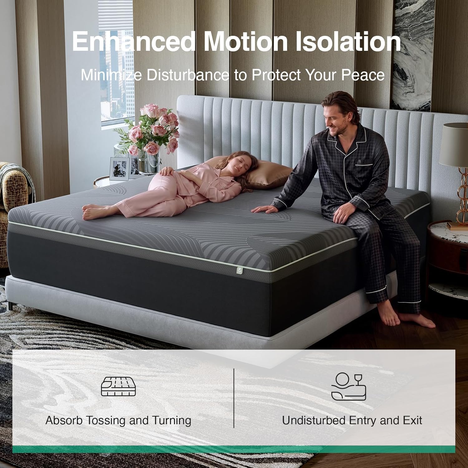 Novilla King Size Mattress 12 Inch, Gel Memory Foam Mattress King with AiryFlow Cooling System for Cool Night, Pressure Relief, Ergonomic Support for Spinal Alignment, CertiPUR-US, Medium Firm