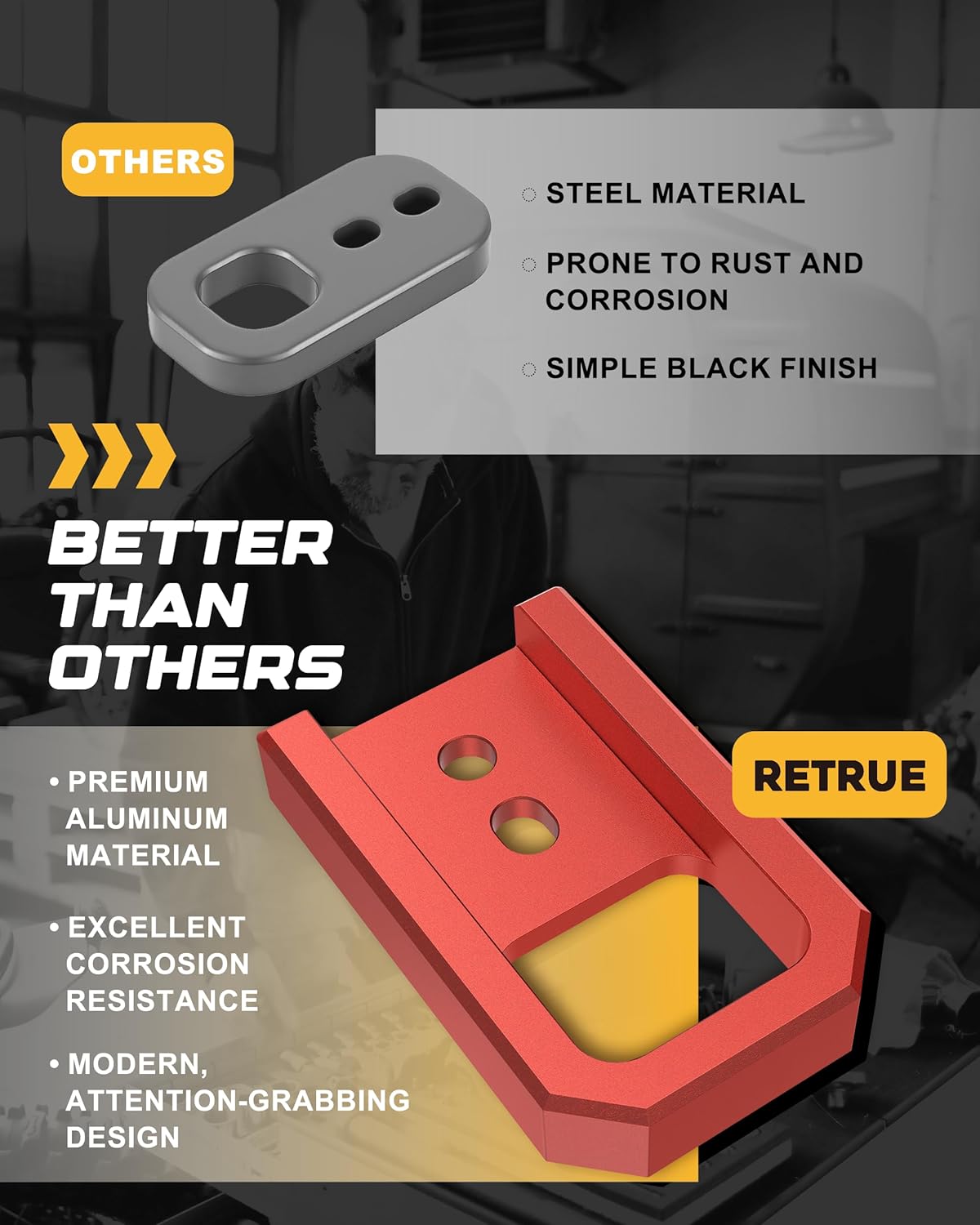 RETRUE Front Tow Hooks with Soft Shackle, 6000Lbs Capacity – Compatible with 2024-2026 Toyota Tacoma, 2025-2026 4Runner, 2024-2025 Land Cruiser 250, Essential Towing Accessory 2pcs