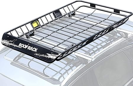 Amazon Leader Accessories アップグレードルーフラック 耐荷重150ポンド 64インチ X 39インチ X 5インチ カートップ 荷物ホルダー キャリアバスケット Suvトラック車用 カーキャリア ルーフボックス 車 バイク