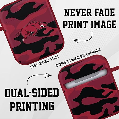 Miniatura 3 de AFFINITY BANDS Arkansas Razorbacks Camo HDX - Funda compatible con Apple AirPods Generaciones 1 y 2