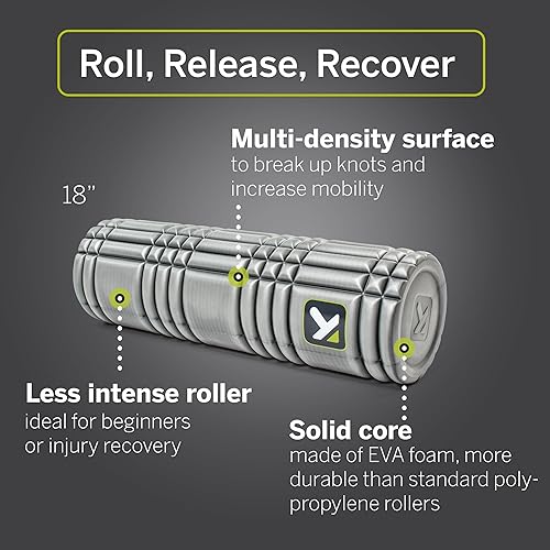 Miniatura 3 de TriggerPoint CORE - Rodillo de masaje de espuma con compresión más suave para ejercicio, recuperación de tejido profundo y muscular, alivia el dolor