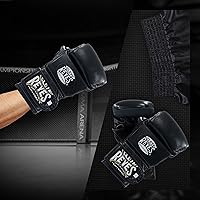 Vista 4 de CLETO REYES Black Mamba MMA - Guantes de boxeo para hombre y mujer, piel de vacuno, color negro