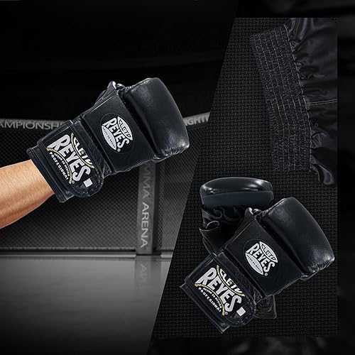 Miniatura 4 de CLETO REYES Black Mamba MMA - Guantes de boxeo para hombre y mujer, piel de vacuno, color negro