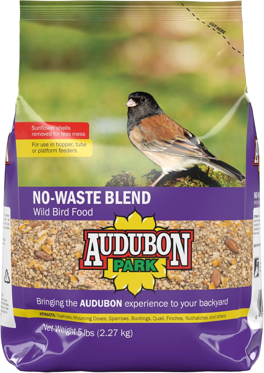 Audubon Park 12228 No-Waste Blend Wild Bird Food, 5-Pound