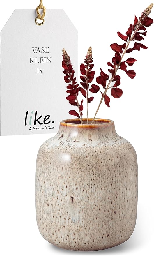 like. by Villeroy & Boch Lave Home Vase Shoulder, 12,5×12,5×15,5cm, Beige like. by Villeroy & Boch Lave Home Vase Shoulder, 12,5×12,5×15,5cm, Beige