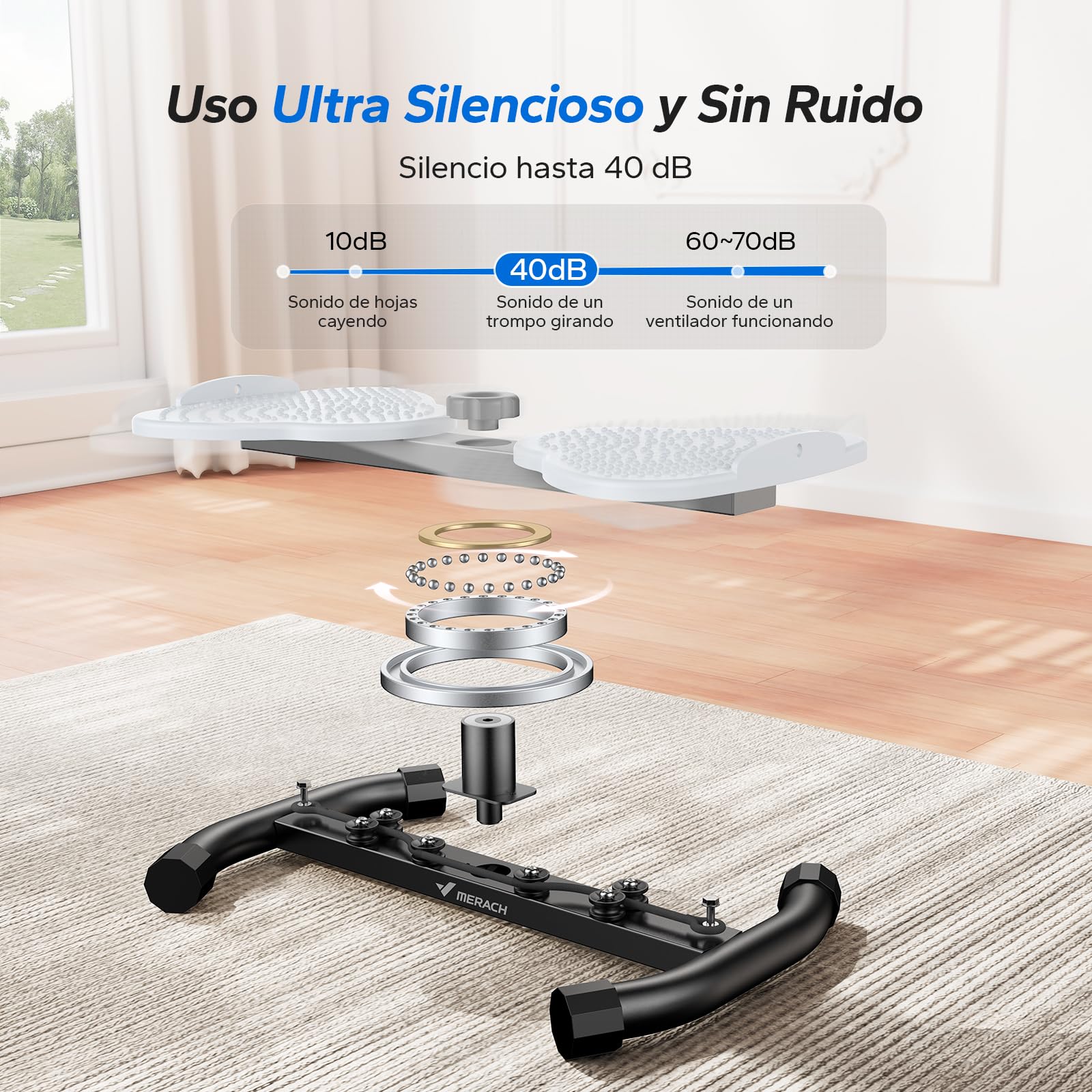 MERACH Ejercicio de máquina de giro de cintura, tabla de giro abdominal con capacidad de peso de 300 libras, entrenamiento de abdominales para cintura delgada y ejercicio abdominal, equipo de gimnasio