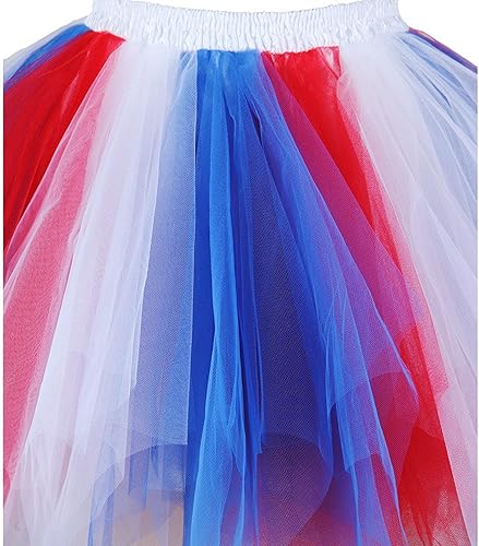 Vista 2 de Falda tutú de los años 80 para mujeres adultas, enagua de tul escalonada, tutú de Halloween