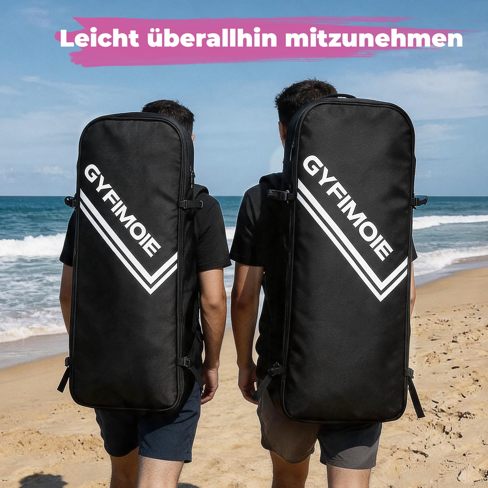 Gyfimoie Tavola da SUP gonfiabile di alta qualità, 325 cm, con supporto universale per fotocamera, accessori completi, pagaia regolabile, per principianti ed esperti