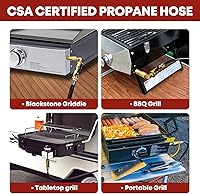 Vista 7 de Manguera de propano de conexión rápida RV de 12 pies para RV a parrilla, manguera de propano de conexión rápida LP con adaptador de codo