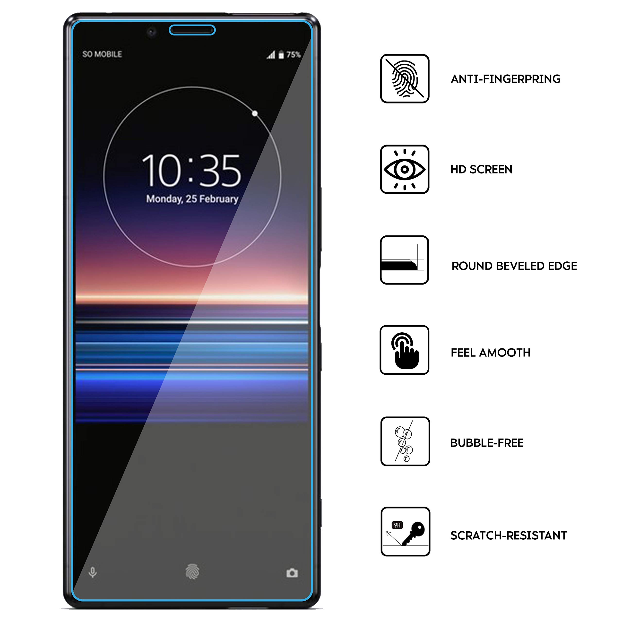 3D Integrale Curvo Proteggi Schermo IN Vetro Temperato Per Sony Xperia L3,5 10
