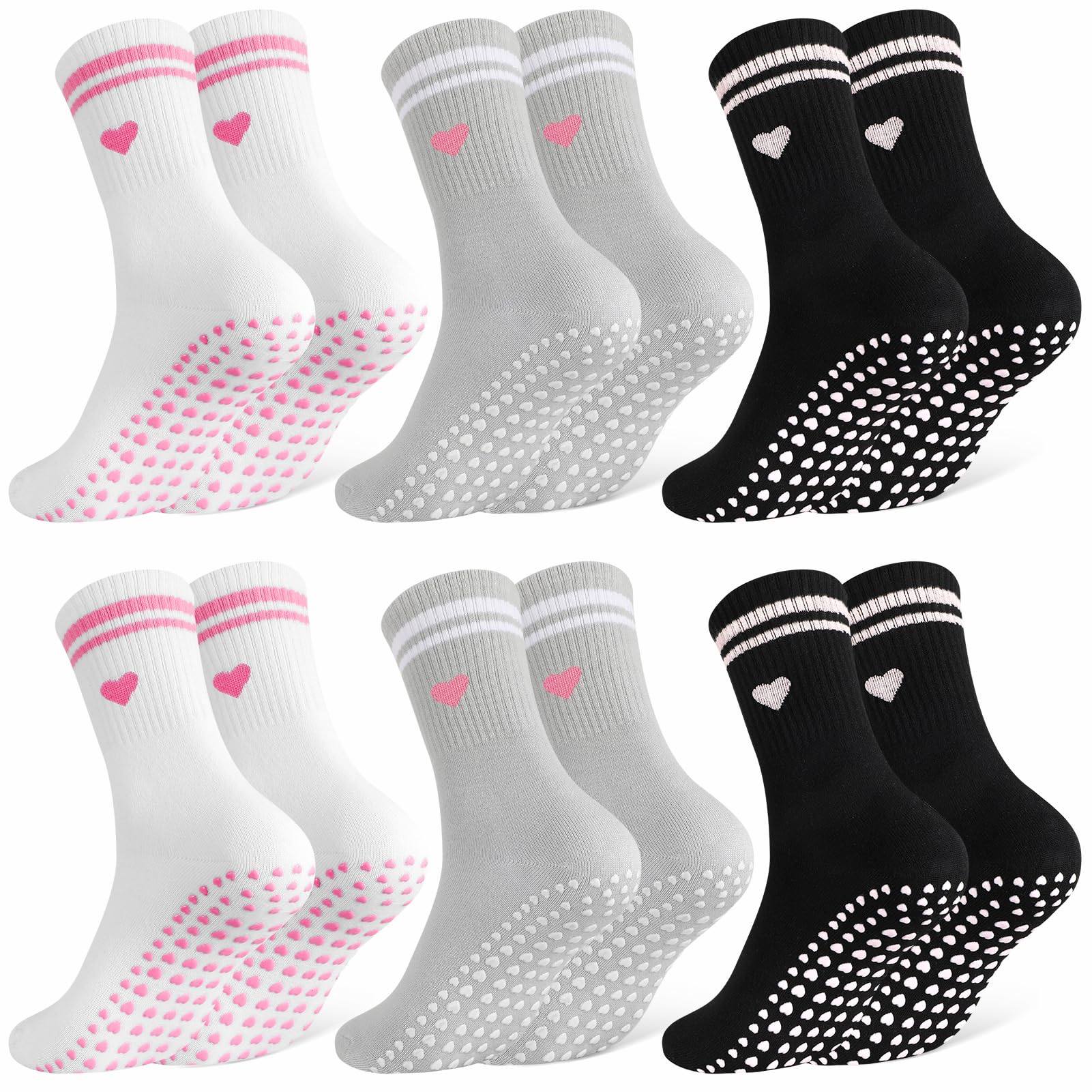 Jspupifip Cute Pilates Socks with Grips Non Slip Yoga Socks for Women