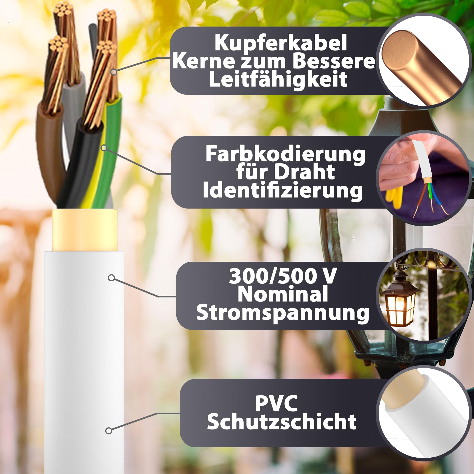 MAS Premium Von 5 bis 250 m YSLY-JB 4x0,75 mm² Flexibles Steuerkabel grau Verlege Kabel Mess-, Kontroll- und Regelungsleitung für Werkzeugmaschinen Steuerleitung (30m)