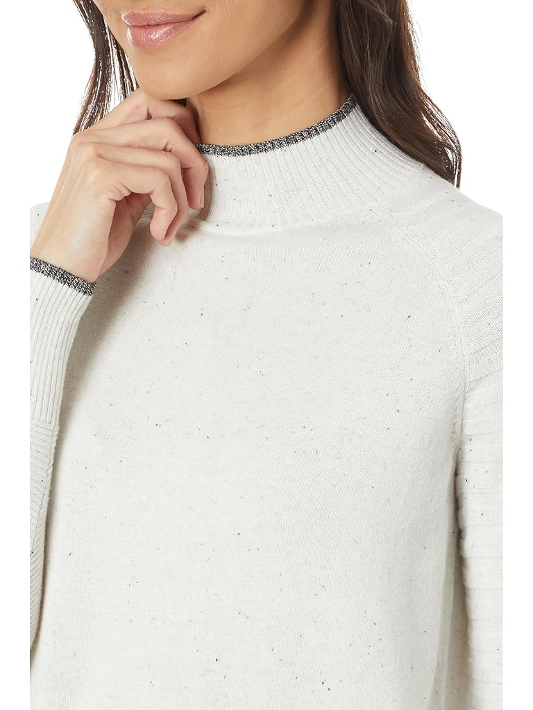White Smartwool Edgewood Mock Neck Sweater