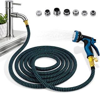 100FT Sink Hose Attachment for Faucet,7 Adapters 10 Spray Nozzle