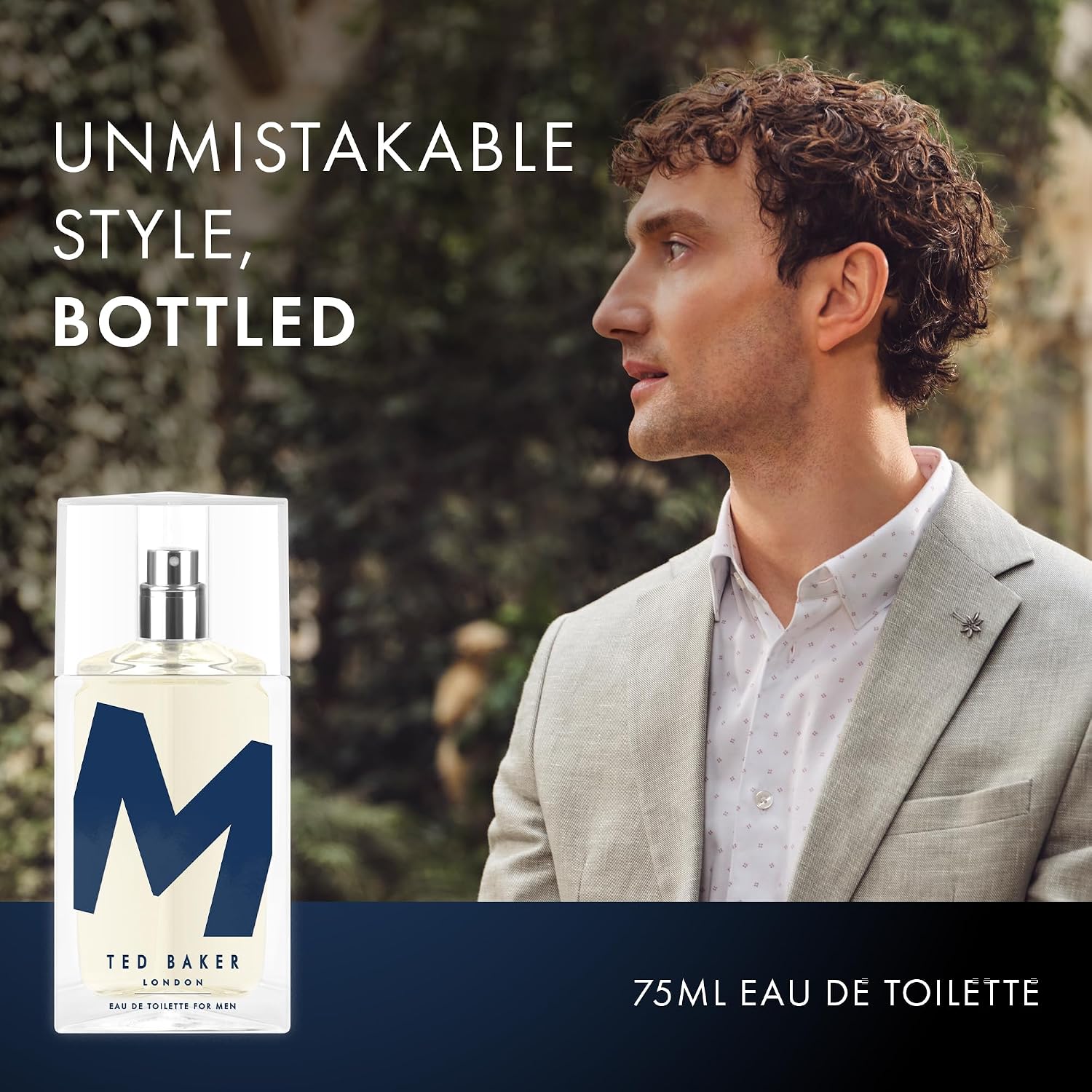Ted Baker M EDT, Unique Notes of Tonka Bean and Sensual Musk with a Rich Woody Base, Mark of Distinction, Man Eau de Toilette, 2.54 fl oz