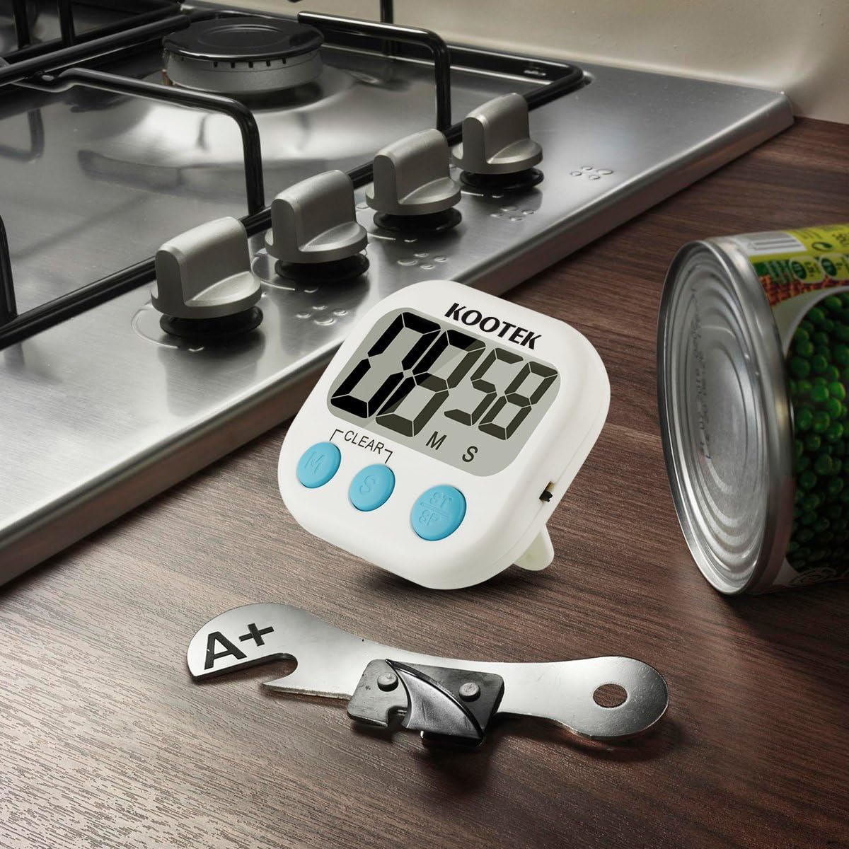 Kootek Digital Kitchen Timer 2 Pack Cooking Timer Clock with Loud Alarm Magnetic Back and Retractable Stand, Minute Second Count Up Countdown, Large LCD Display