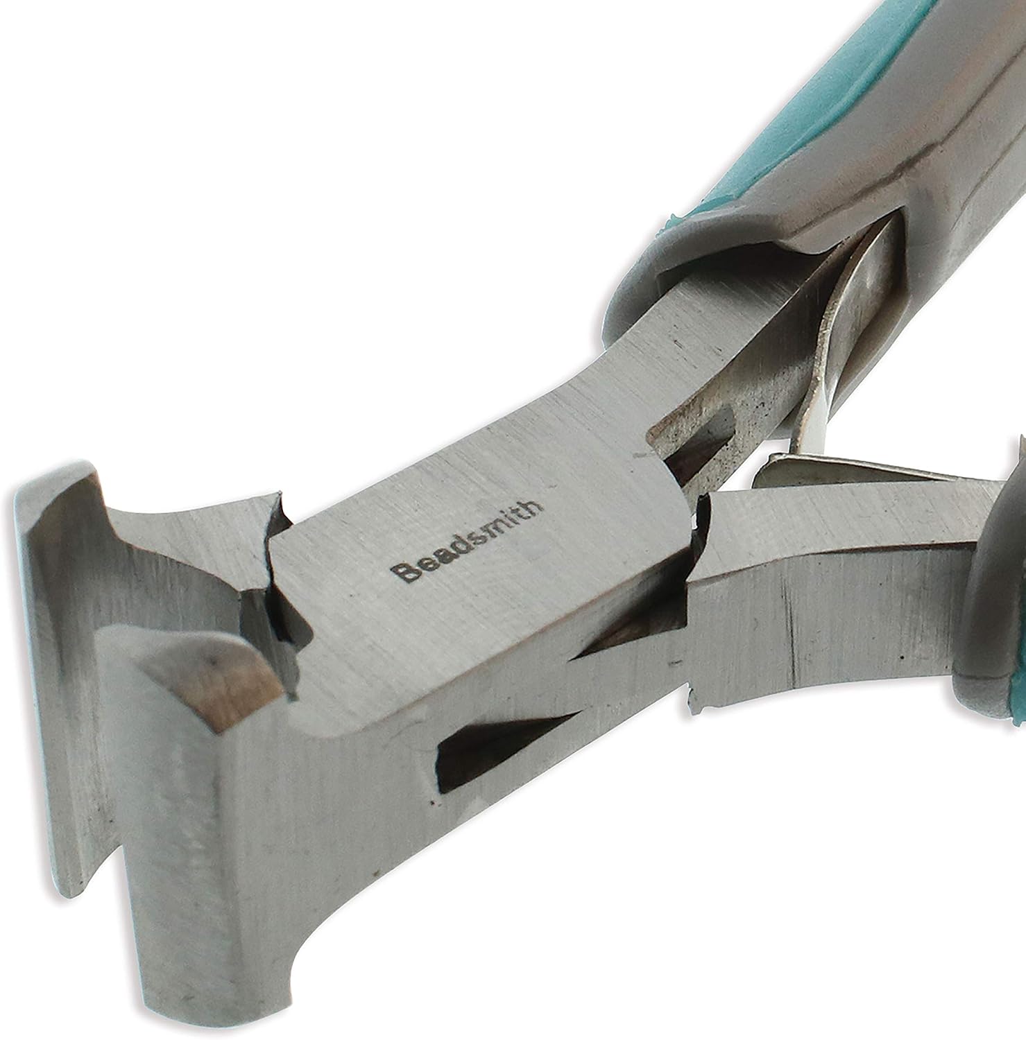 The Beadsmith Simply Modern End Cutter, 4.5 inches (114mm) with polished steel head, PVC grip handles and double-leaf springs, tool for jewelry making