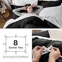 Vista 141 de Bedsure - Juego de ropa de cama de 2 piezas con 1 funda de edredón y 1 funda de almohada, extrasuave, prelavado, con cremallera, sin edredón