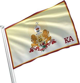 Kappa Alpha Order Licensed Flag 3x5 Feet for Home, Business, Basement, Garage. Durable 100% Polyester, Metal Grommets for Hanging, Printed on Demand (Kappa Alpha Order # 1)