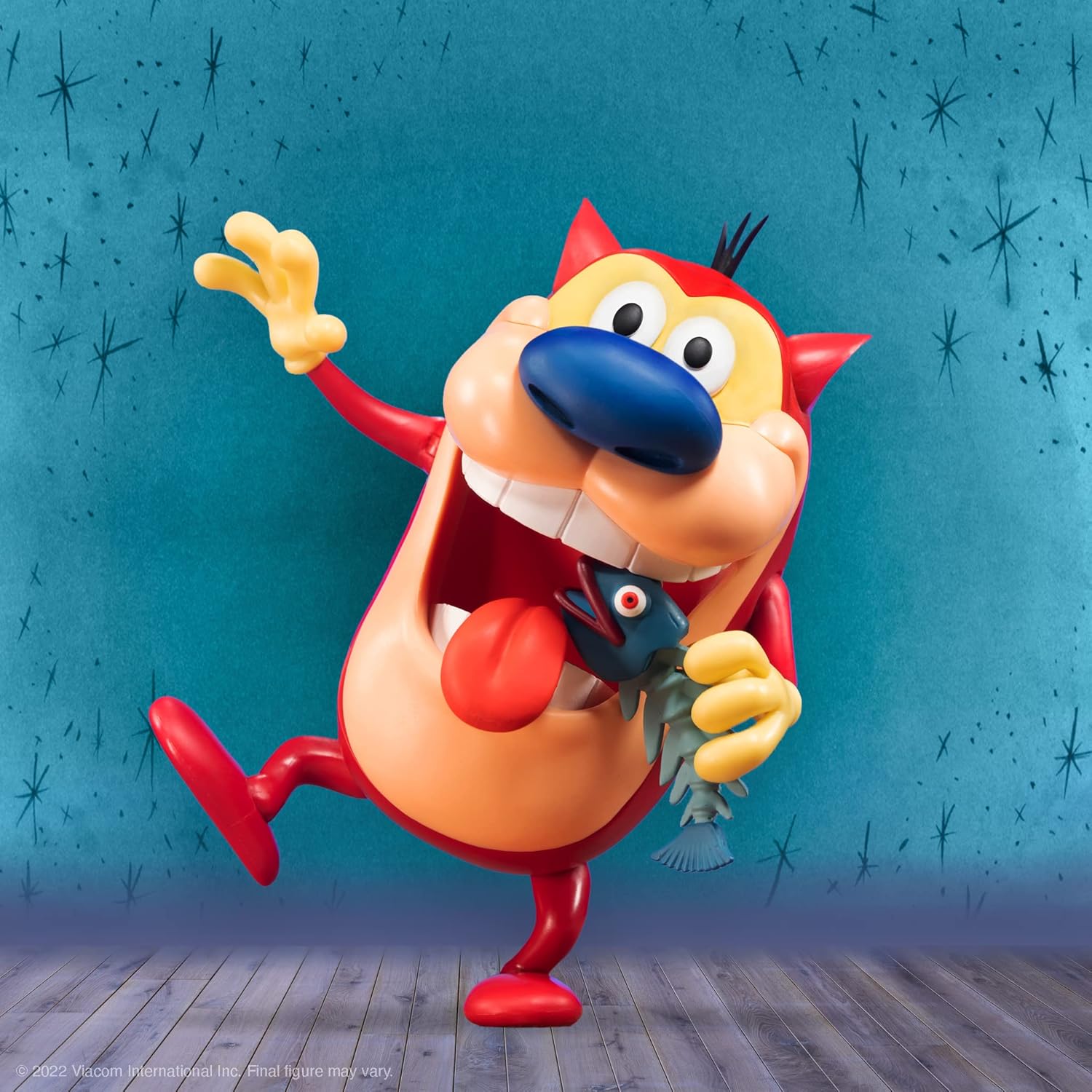 Super7 ULTIMATES! Ren and Stimpy - 7" Stimpy Action Figure with Accessories Classic Cartoon Collectibles and Retro Toys