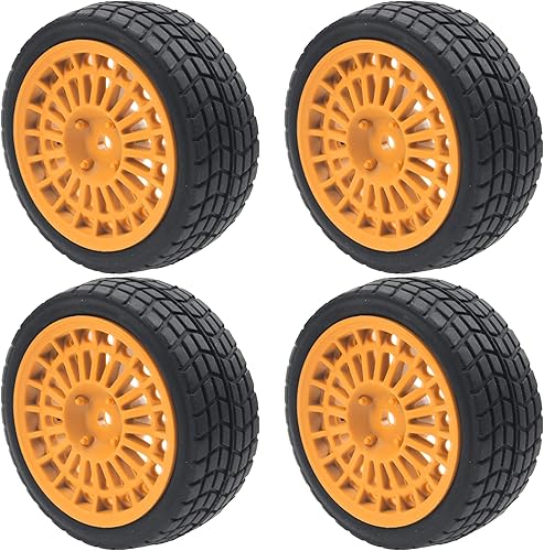 Miniatura 5 de OD2.75 pulgadas de nailon de 0.472 in, llantas de cubo hexagonal y neumáticos de goma compatibles con HSP Tamiya HPI Traxxas 110 112 en carretera,