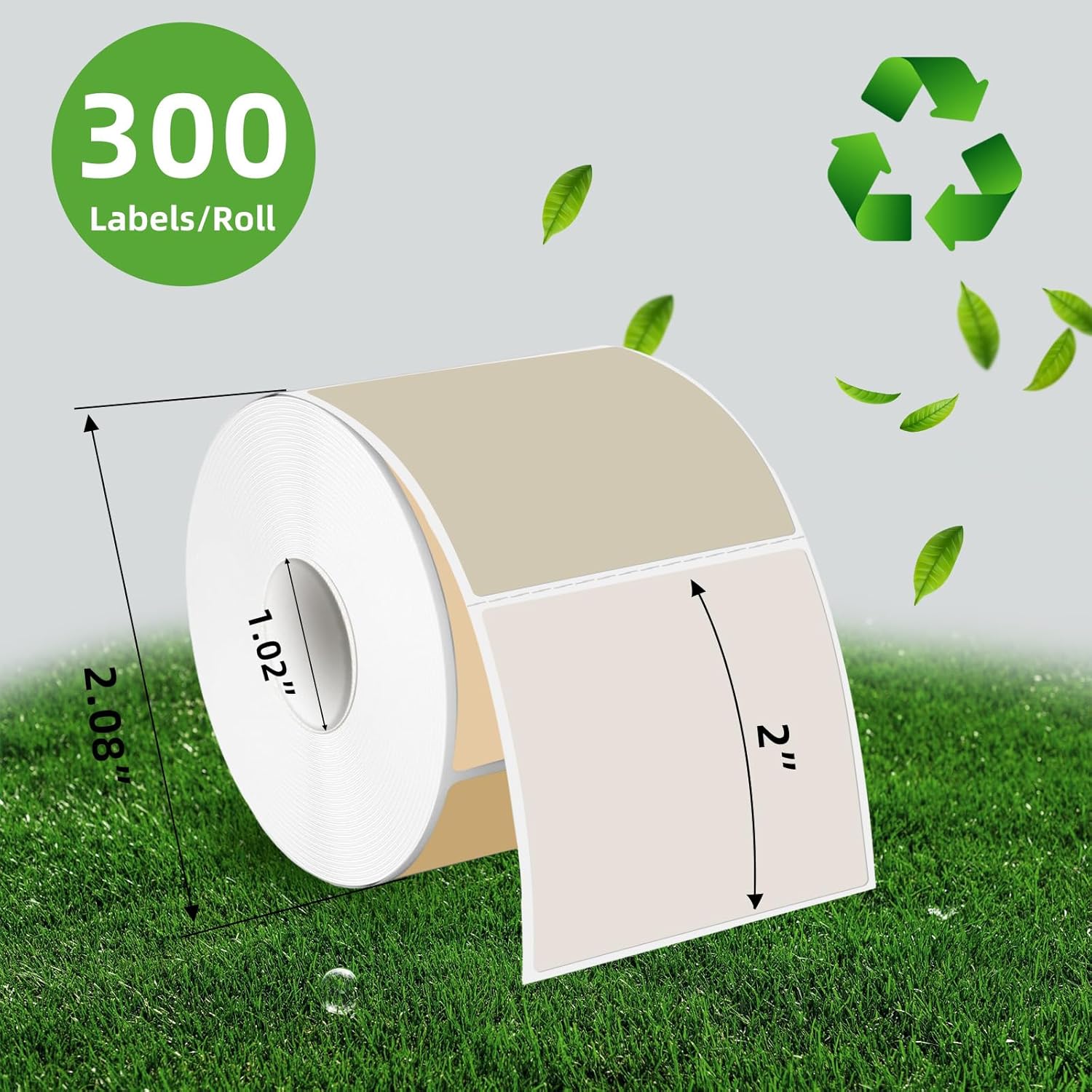 Square Thermal Labels Stickers 2" x 2", Self-Adhesive Waterproof Square Direct Thermal Labels Stickers, Perforation Line Design- 300 Sheets/Autumn Colors - Image 2