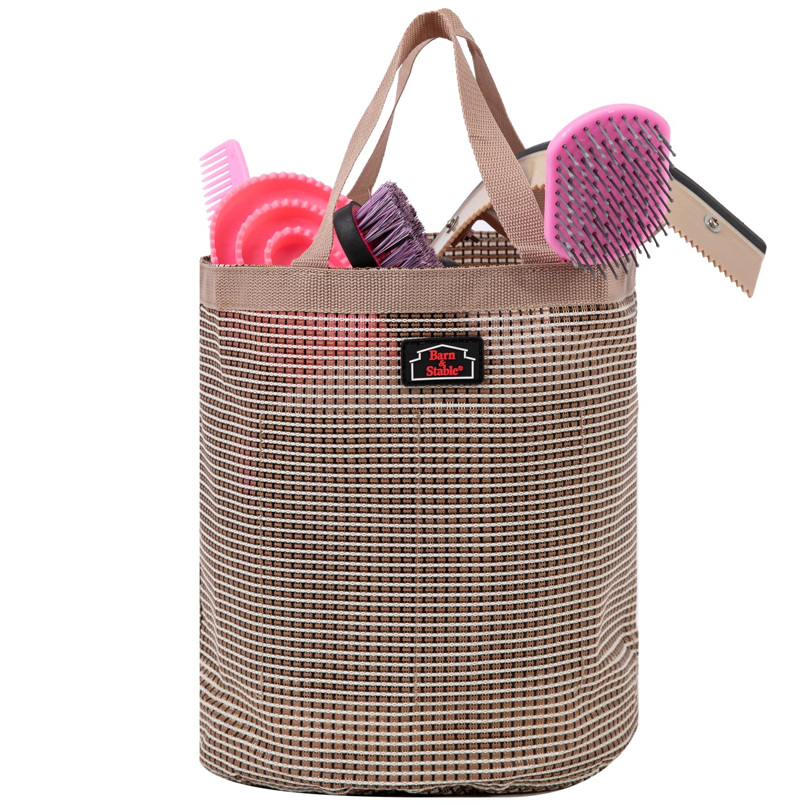 BARN & STABLE Breathable & Waterproof Mesh Horse Grooming Bag with 8 Pockets Tear-Resistant Grooming Tote for Horse Grooming Caddy Bag Organizer to