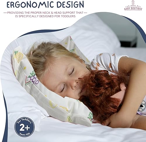 Miniatura 4 de Yellow Fruits - Almohada perfecta para niños pequeños de Kona con la funda de almohada más suave para niños pequeños de 13 x 18 pulgadas, almohada