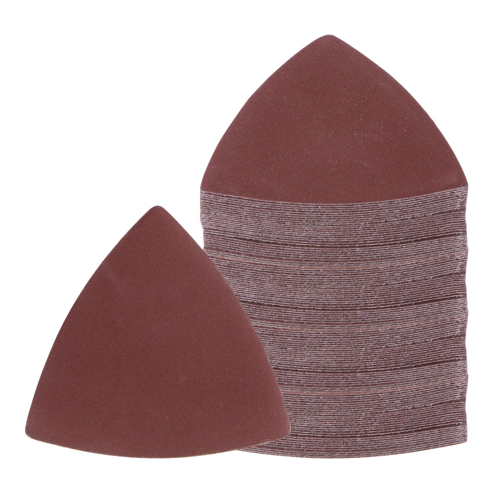 Kozelo 120pcs Mouse Sander Detail Sandpaper - [ 600 Grit, 3-1/8" ] Triangle Hook and Loop Assorted Sanding Pads Sheet for Wood Furniture Polishing Use