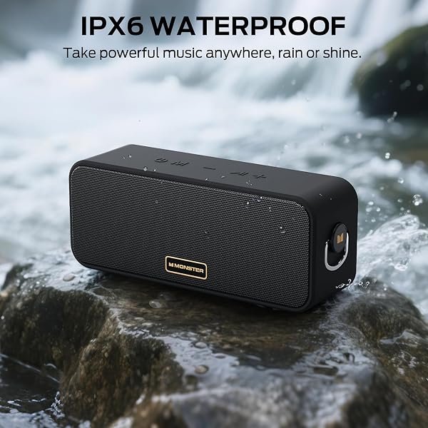 Monster S180 Bluetooth Speaker IPX6 Waterproof Speaker for Home, Outdoor,Party - 5